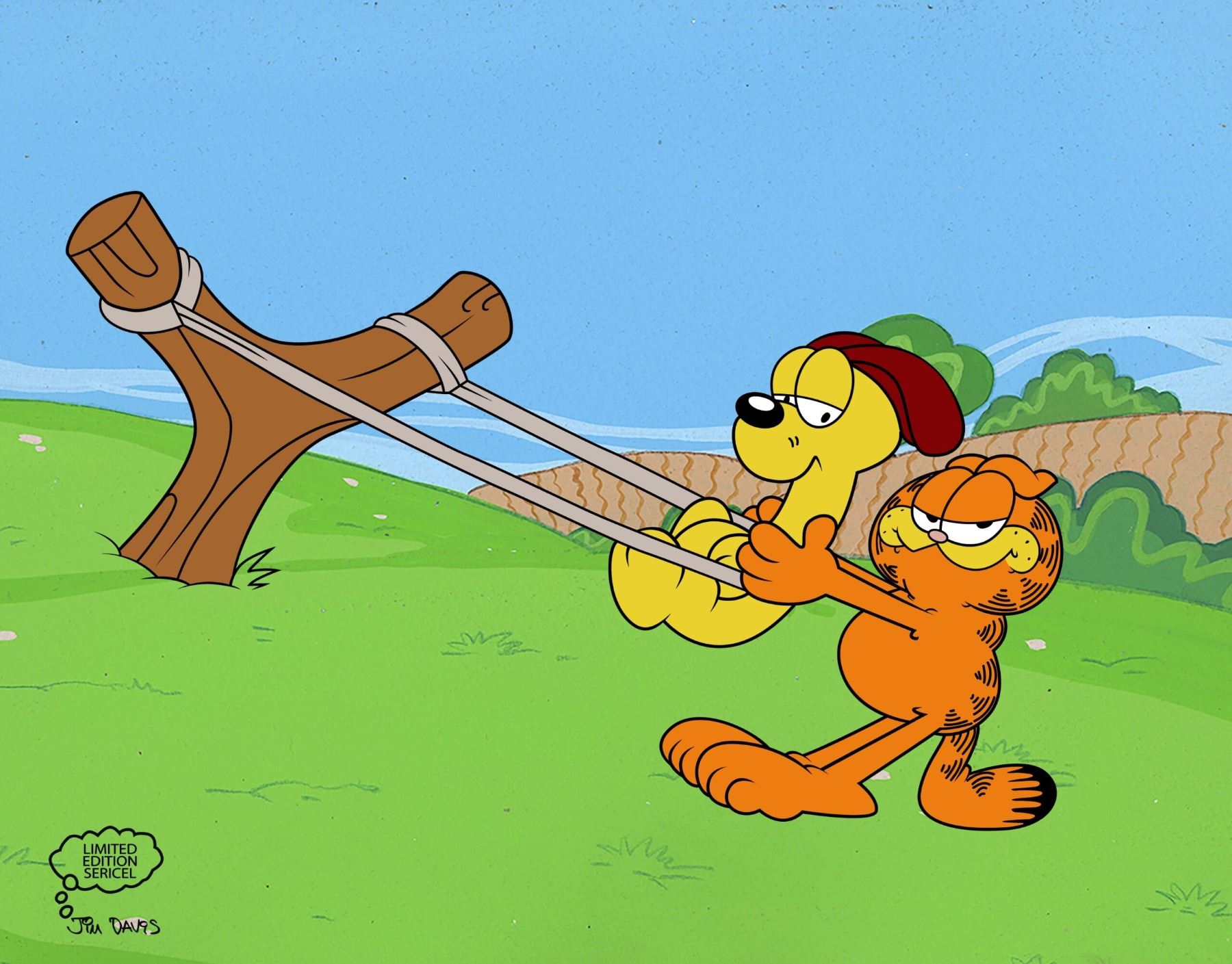GARFIELD & ODIE Sericel Animation Art Cel