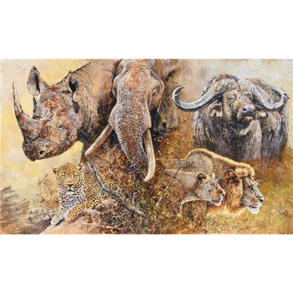 KOBUS MOLLER: "The Keepers of the Wild" - Original Big 5 Artwork