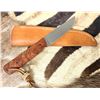 Image 1 : CRAIG DIXON: Gene Ingram Custom Straight Clip Knife with Stabilized Red Oak Burl Handle