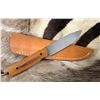 Image 1 : CRAIG DIXON: Gene Ingham Custom Spear Fixed Blade Knife with Vintage Canvas Micarta Handle