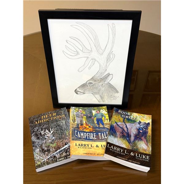 LARRY WEISHUHN: Book and Art Collection by Larry Weishuhn, aka "Mr. Whitetail"