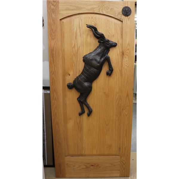 FRIEND OF DSCF: Custom Solid Wood Door with 3-D Bronze Kudu and DSC Emblem