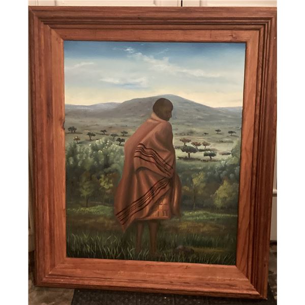 MARK ROSE:Original Maasai Tribesman Artwork in Custom Frame