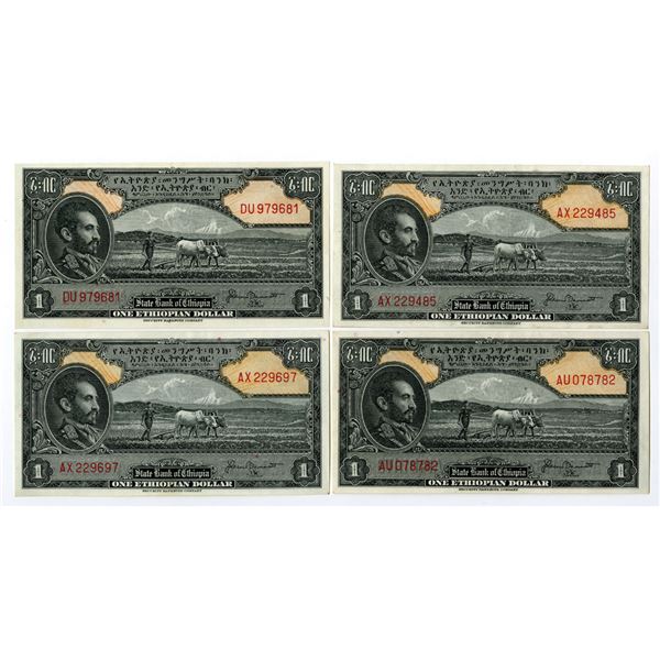 Ethiopia. State Bank of Ethiopia, ND (1945), Issued Banknote Quartet.