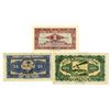 Image 2 : French West Africa. Banque de l'Afrique Occidentale, 1942, Issued Banknote Trio.