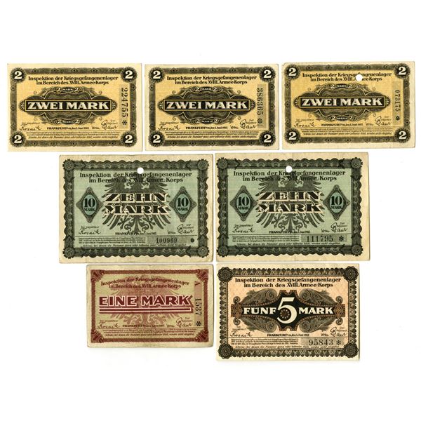 Germany. Frankfurt,  Inspection of Prisoner of War Camps of the XVIII Army Corps, 1917, World War I 