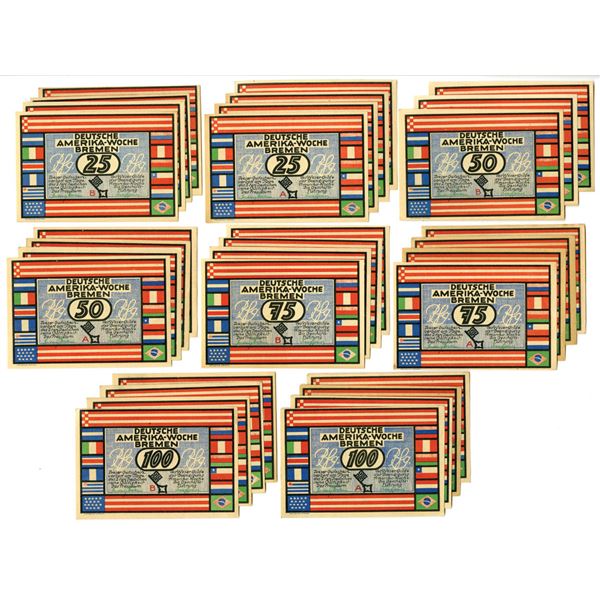 Germany. German America Week, 1923, Notgeld Collection.