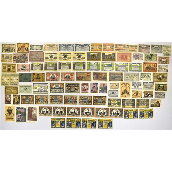 Germany. Municipal Notgeld Assortment, 1917 to 1923.