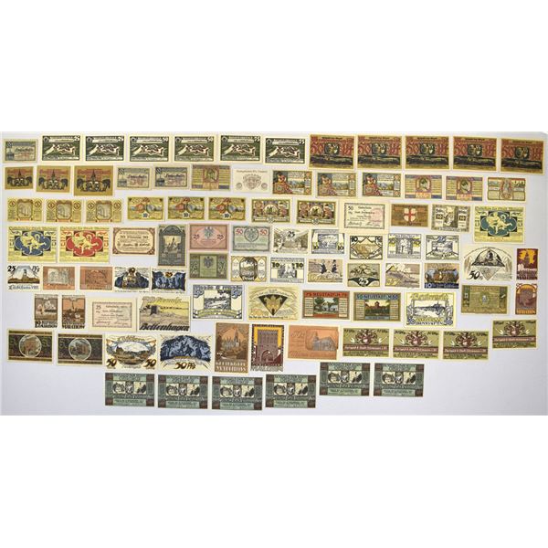Germany. Notgeld, 1917 to 1923, Issued Banknote Assortment.