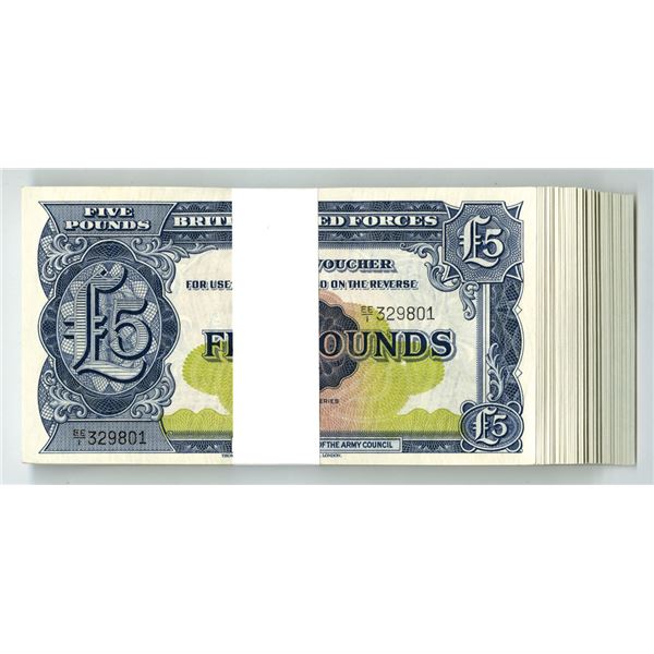 Great Britian. British Armed Forces Special Voucher, ND (1958), £5, P-M23, Original Sequential Pack 