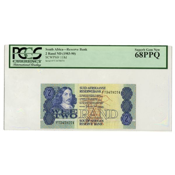 South Africa. South African Reserve Bank, ND (1983 to 1990), Issued Banknote.