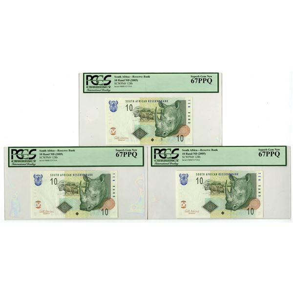 South Africa. South African Reserve Bank, ND (2005), Sequential Issued Banknote Trio.
