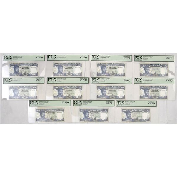 Swaziland. Central Bank of Swaziland, 2006, Issued Banknote Assortment.