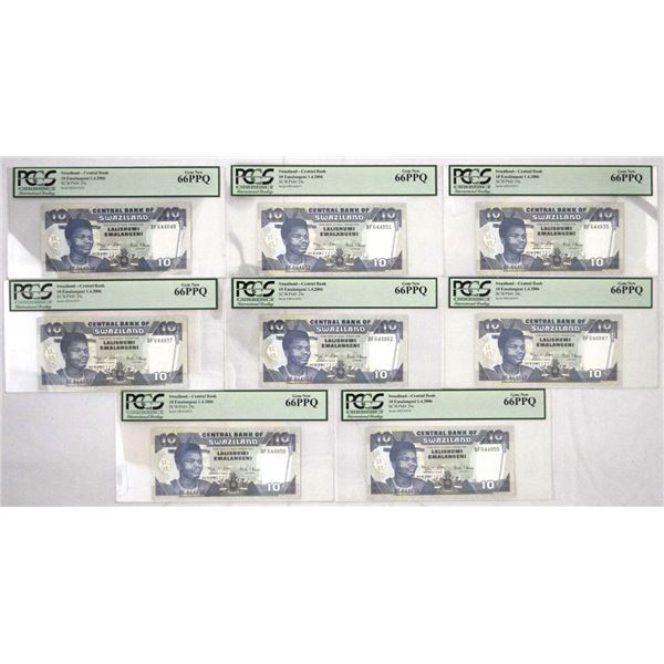 Swaziland. Central Bank of Swaziland, 2006, Issued Banknote Assortment.