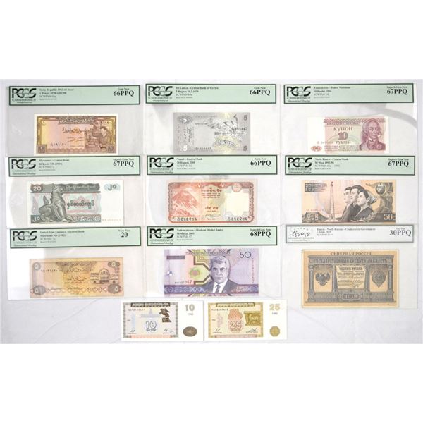 Eurasian Assortment of Issued Banknotes, 1919 to 2008.