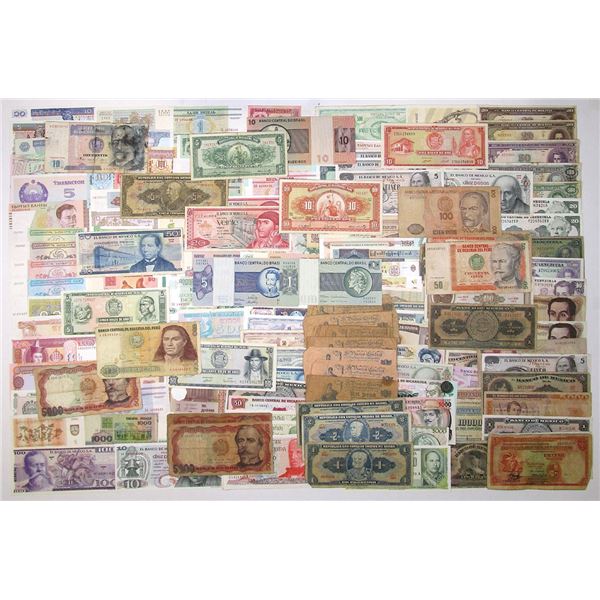 World Wide Collection of Banknotes, 1940s to 2000s, Group of 150+ Issued Banknotes.