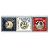 Image 2 : Israel. Independence Day & United Jerusalem .850 Silver Proof Coin Trio, 1987 to 1988