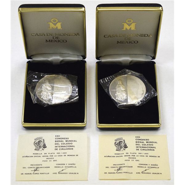 Mexico. XXII Biennial World Congress of the International College of Surgeons, 1980, .900 Silver Med