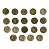 Image 1 : U.S. Silver Dime Collection, 1896 to 1948, .900 Fine Barber, Mercury and Roosevelt Types.