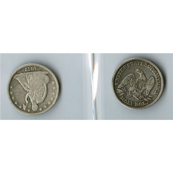 U.S., Seated Liberty Half Dollar, 1858 and 1877, Issued Pair.