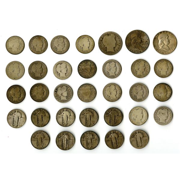 U.S. Silver Coin Collection, 1899 to 1954, Barber, Walking Liberty and Franklin Types