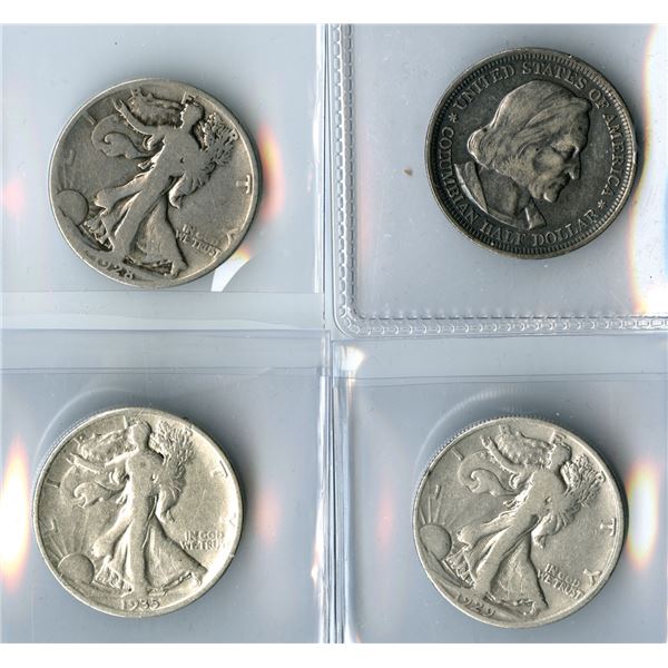 U.S., Silver Walking Liberties and Commemorative Coin Collection, 1893 to 1935.