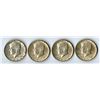 Image 1 : U.S., Kennedy Silver Half Dollars, 1964, 90% Quartet.