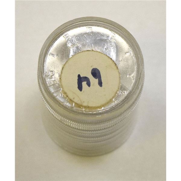 U.S., Kennedy Half Dollar, 1964, Uncirculated 90% Silver Coin Roll of 21 Coins
