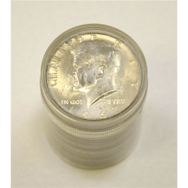 U.S., Kennedy Half Dollar, 1967 & 1968, Uncirculated 40% Silver Coin Roll of 20 Coins