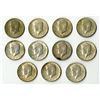 Image 1 : U.S., Kennedy Silver Half Dollars, 1966 to 1969, XF to Uncirculated .400 Fineness Assortment.
