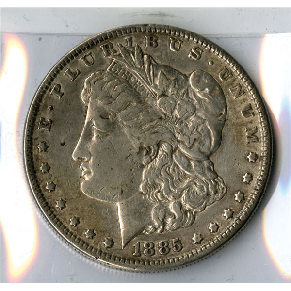 PA. Morgan Silver Dollar, 1885, Philadelphia Mint.