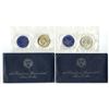 Image 1 : U.S., Eisenhower 1972 and 1973 Blue Pack Uncirculated Silver Dollar Duo
