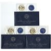 Image 1 : U.S., Eisenhower 1972, 1973, and 1974 Blue Pack Uncirculated Silver Dollar Trio