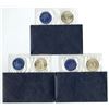 Image 2 : U.S., Eisenhower 1972, 1973, and 1974 Blue Pack Uncirculated Silver Dollar Trio