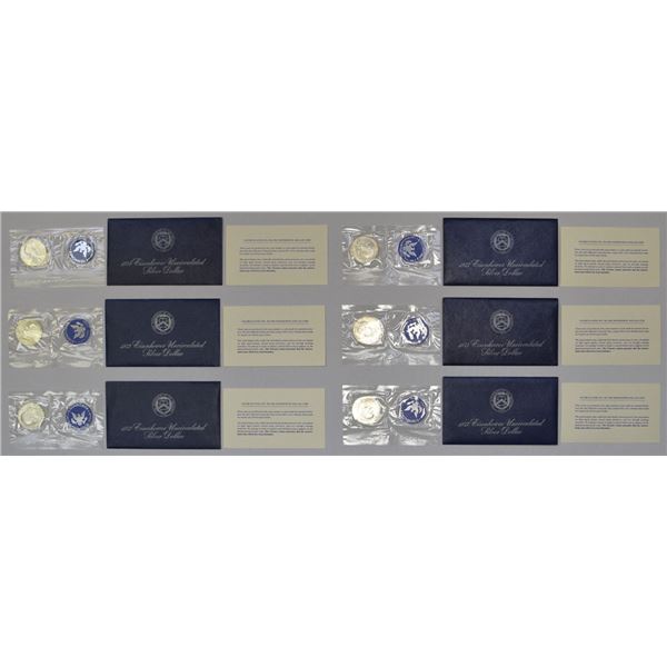 U.S., Eisenhower Silver Dollars, 1973 to 1974, Uncirculated Sets.