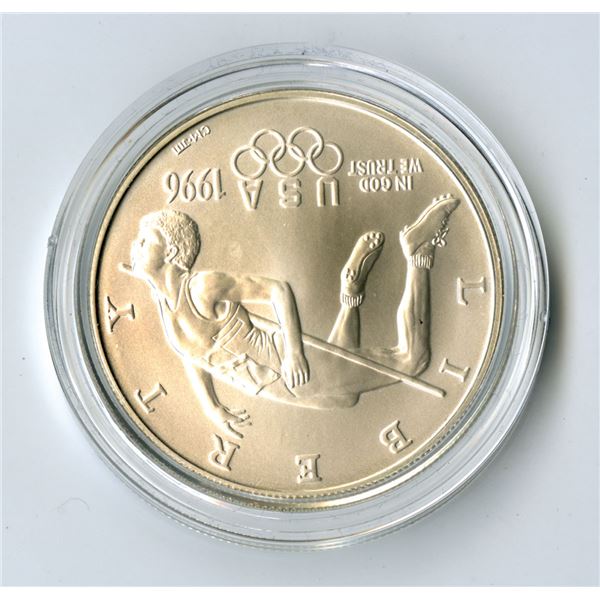 GA. Team USA Olympics, 1996-D, $1 Silver Commemorative Coin - High Jump