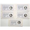 Image 2 : U.S., Sterling Silver Proof Commemorative Medal First Day Cover Medal Quintet, 1976 to 1977