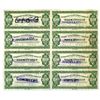 Image 1 : PA. Pittsburgh Clearing House Certificate, ND (1907), Uncut Sheet of 8, $5 Uniface Specimen-Proof De