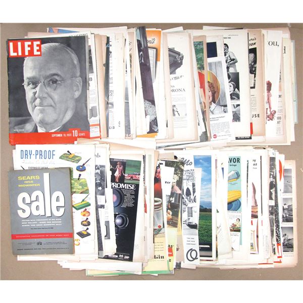 Vintage Magazines and Colorful and Topical Advertising Ephemera Collection, 1930s to 1950s