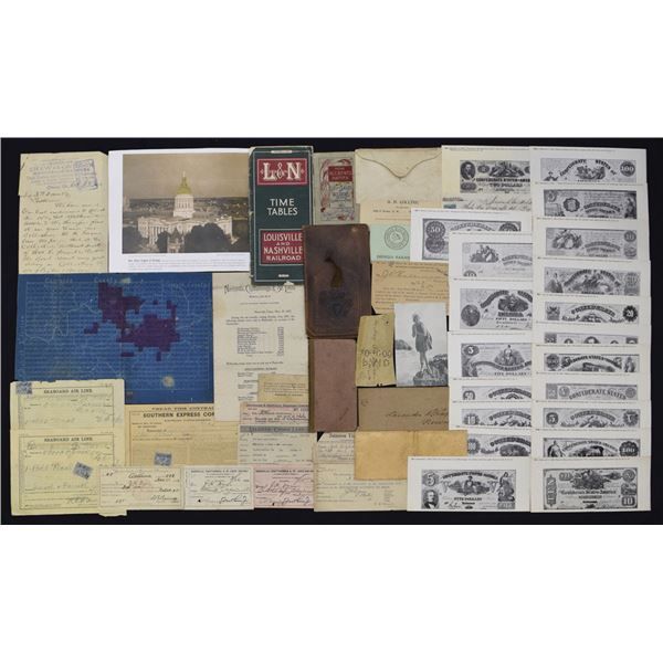 Southern States Ephemera & Financial History Collection, ca. 1860s–1910s.