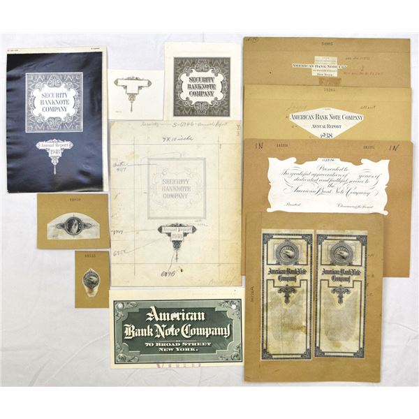American Bank Note Co. & Security Banknote Co., 1938 to 1948, Printing Proof Assortment.