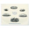 Image 1 : PA. United States Bank Note Co., ca.1870 to 1900s, Steamship & Naval Vignette Proof Sheet.