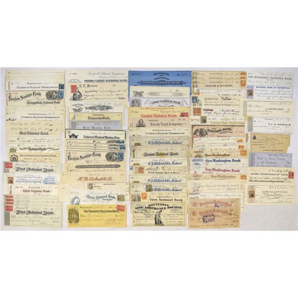 Central & North Eastern States Bank Check & Draft Collection, 1860s to 1910s