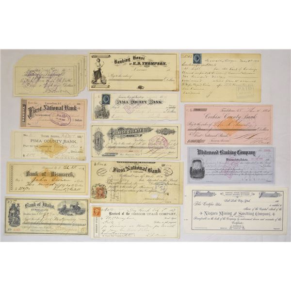 Western Territorial Banking and Mining Document Assortment, 1870s to 1890s