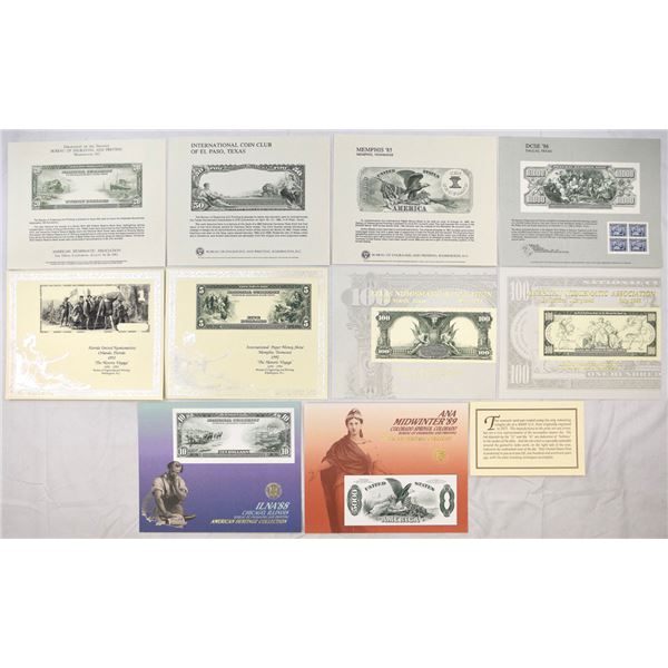Bureau of Engraving & Printing Souvenir Cards, National Currency & F.R.N., 1983-93