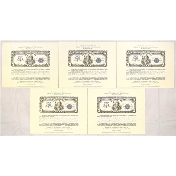 GA. American Numismatic Association, 86th Anniversary 1977, Souvenir Cards.