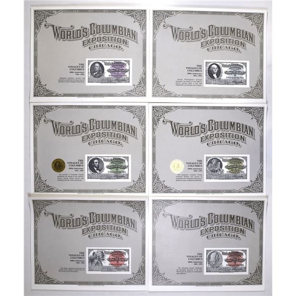 IL. World's Columbian Exposition, ABNC Souvenir Card Centennial Reprints, 1992