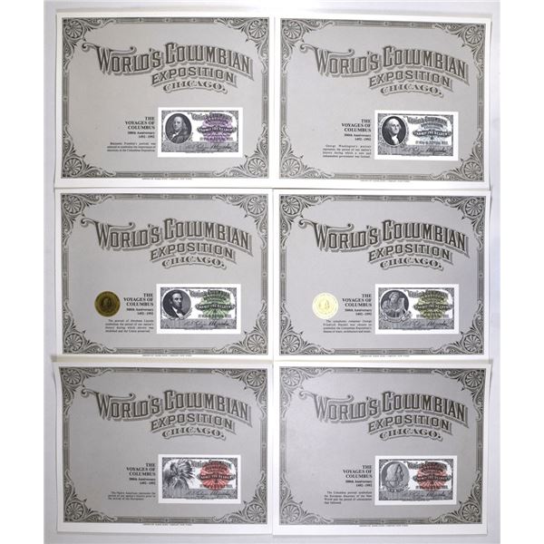 IL. World's Columbian Exposition, ABNC Souvenir Card Centennial Reprints, 1992