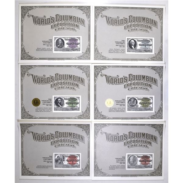 IL. World's Columbian Exposition, ABNC Souvenir Card Centennial Reprints, 1992