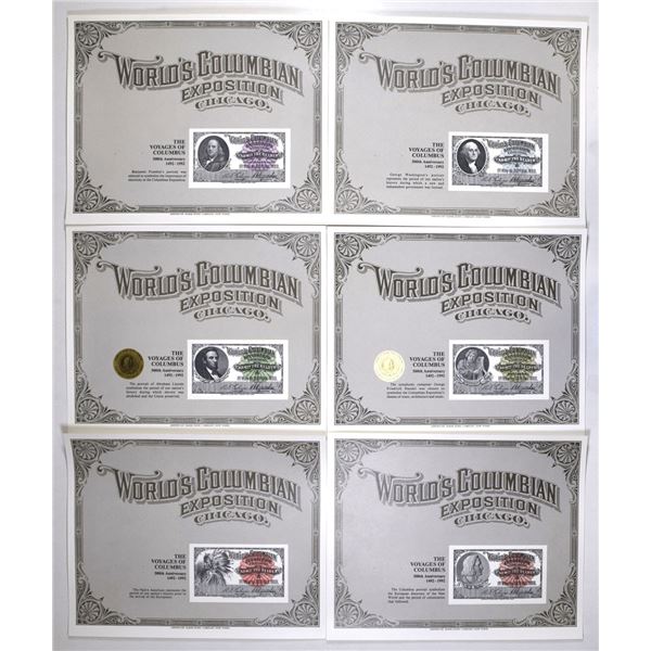 IL. World's Columbian Exposition, ABNC Souvenir Card Centennial Reprints, 1992